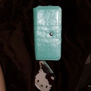 Loungefly Hello kitty mint vinyl wallet
